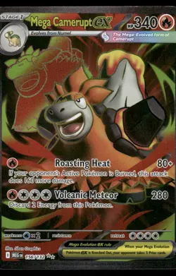 Pokemon Cards Mega Camerupt ex 156/132 Mega Evolution Ultra Rare NM - Image 1