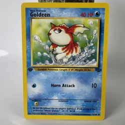 Pokemon Cards: Jungle 1st Edition Common: Goldeen 53/64 LP - Image 1