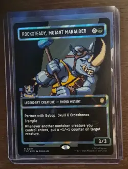 MTG-Rocksteady, Mutant Marauder (8-Bit) (Pixel) Borderless Surge Foil 0094 RARE - Image 1