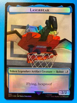 MTG 1x FOIL Laserbeak / Powerstone Token Brothers' War Transformers Magic x1 NM - Image 1