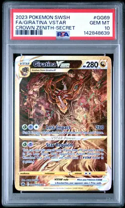 2023 POKEMON SWORD & SHIELD CROWN ZENITH SECRET FULL ART/GIRATINA VSTAR PSA 10 - Image 1