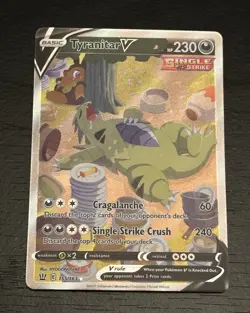 Pokemon - Tyranitar V (Alternate Full Art) 155/163 Swsh05: Battle Styles Holo NM - Image 1