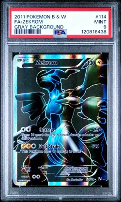 Zekrom #114 PSA 9 Full Art Pokemon Black & White 114/114 - Image 1