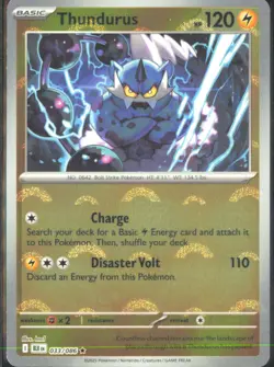 Pokemon TCG - Thundurus (Poke Ball Pattern) SV: Black Bolt 033/086 NM - Image 1