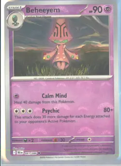 Pokemon TCG - Beheeyem (Poke Ball Pattern) SV: Black Bolt 041/086 NM - Image 1