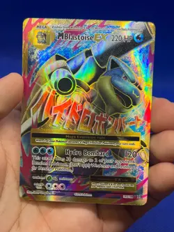 Pokemon XY Evolutions Mega M Blastoise EX 102/108 Full Art Ultra Rare HP/CREASED - Image 2