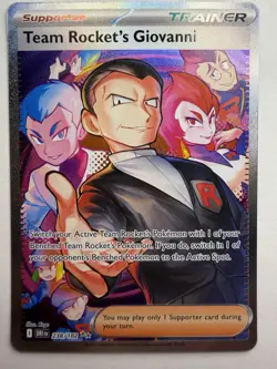 Team Rocket’s Giovanni 238/182 Paradox Rift Pokemon Card Full Art Trainer - Image 1