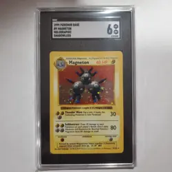 1999 Pokemon Magneton 9/102 Base Set Shadowless Holo SGC 6 (EX-NM) - Image 1