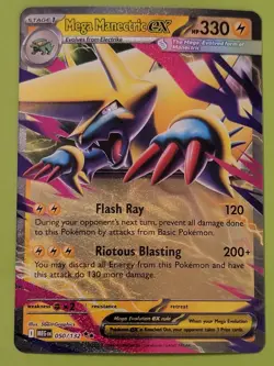 Pokemon TCG Mega Manetric Ex 050/132 Double Rare Mega Evolutions - Image 1