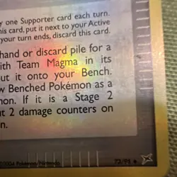 Pokemon TCG Trainer Maxie 73/95 EX Team Magma vs. Team Aqua Holo 2004 English - Image 2