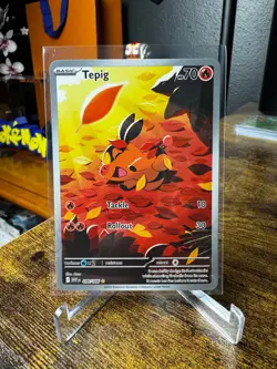 2025 Pokemon White Flare Tepig Illustration Rare 096/086 - Image 1