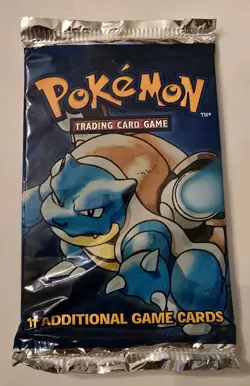 Pokemon FACTORY SEALED 1999 Base Set Unlimited Blastoise Art Booster Pack!! WOTC - Image 1