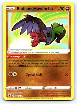Radiant Hawlucha 081/189 Radiant Rare Astral Radiance Pokemon Near Mint - Image 1