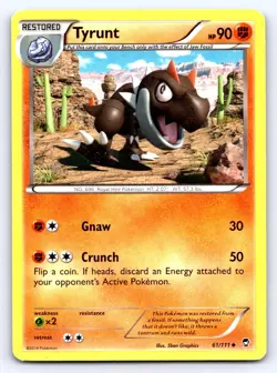 Tyrunt 61/111 Uncommon Furious Fists Pokemon Moderately Played - Image 1