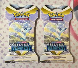Pokemon Silver Tempest Sleeved Booster Pack Vulpix Art Lot of 2 Factory Sealed - Image 1