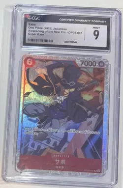 One Piece CCG Awakening of the New Era OP05-007 Sabo CGC 9 Super Rare - Image 1