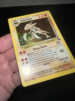 Kabutops Fossil Edition Holo 9/62 Pokemon Card NM - Image 3
