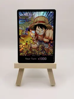 DON!! CARD - ONE PIECE/POKEMON - LUFFY/ PIKACHU - FULL ART HOLOFOIL CARD - Image 1