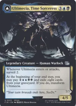 MTG Ultimecia, Time Sorceress (Extended Art) Normal NM FINAL FANTASY Magic 513 - Image 1