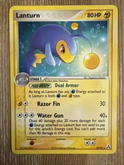Lanturn 19/92 2006 EX Legend Maker Pokemon Card Non Holo Rare - LP - Image 1