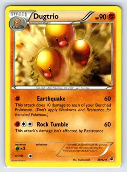 Dugtrio 39/83 Generations Set 20th Anniversary Pokemon Card Non Holo Rare - Nm - Image 1