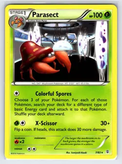 Parasect 7/83 2016 Generations 20th Anniversary Pokemon Card Non Holo Rare - Nm - Image 1
