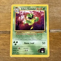 Erika's Victreebel 26/132 Gym Heroes Rare WOTC Pokemon Card - HP / Damaged - Image 1