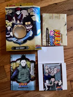 Naruto CCG Kage Summit Sand Sibling Deck 51 cards, game mat, turn marker, manual - Image 1