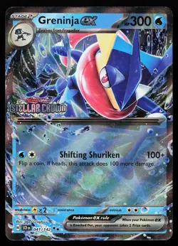Greninja ex 041/142 Holo Stellar Crown Stamped Promo Pokemon Card - Image 1