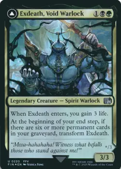 MTG Exdeath, Void Warlock Foil NM FINAL FANTASY Magic 220 - Image 1