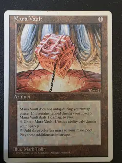 Mana Vault MTG Core Set 4th Edition Artifact Rare Regular Mark Tedin 1995 - Image 1