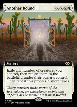 Magic The Gathering MTG ANOTHER ROUND EXTENDED ART Outlaws of Thunder Junction - Image 1