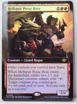 Hellspur Posse Boss [New, Near Mint] *Foil* Extended Art {Thunder Junction} - Image 1