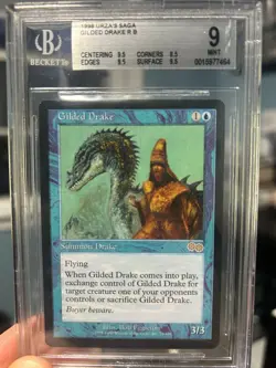 Magic The Gathering - Urza's Saga- Gilded Drake BGS 9 - Image 1