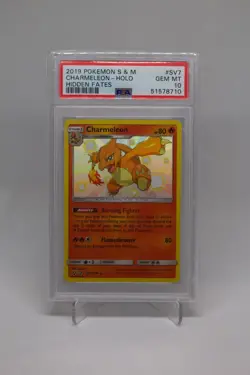 2019 POKEMON SUN & MOON HIDDEN FATES #SV7 CHARMELEON-HOLO PSA 10 - Image 1