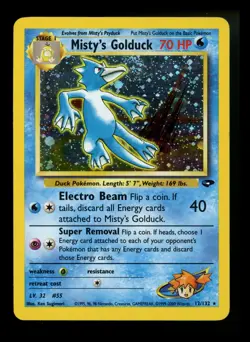 #3 Misty's Golduck 12/132 Gym Challenge 2000 Holo Rare WOTC Pokemon Card TCG - Image 1