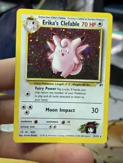 Erika's Clefable 3/132 Gym Heroes 2000 Holo Rare WOTC Pokemon Card TCG - Image 3