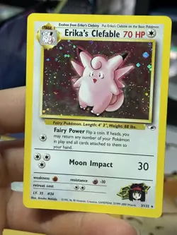 Erika's Clefable 3/132 Gym Heroes 2000 Holo Rare WOTC Pokemon Card TCG - Image 4
