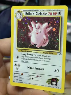 Erika's Clefable 3/132 Gym Heroes 2000 Holo Rare WOTC Pokemon Card TCG - Image 5