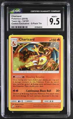 CGC 9.5 - Charizard #14 Pokemon Team Up Costco Exclusive - Image 1