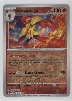 Armarouge Reverse Foil Pokemon Scarlet & Violet Paldean Fates #015 - Image 1
