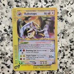 Pokemon Kabutops Skyridge 150/144 Secret Rare Crystal Type Reverse Holo 90 HP - Image 1