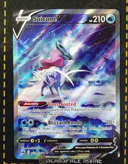 2023 POKEMON SWORD & SHIELD CROWN ZENITH #GG38 FULL ART/SUICUNE V - Image 1