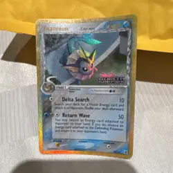 Pokemon Vaporeon EX Delta Species Holo Rare 18/113 Aqua Card 2005 - Image 1