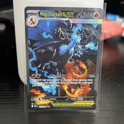 Pokemon Mega Charizard X EX 125/094 Phantasmal Flames Holo Special Rare 360 HP - Image 4