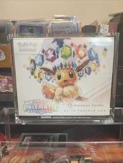 Pokemon Center Prismatic Evolutions ETB Sealed In Ultra Pro Magnetic Case *NEW* - Image 1