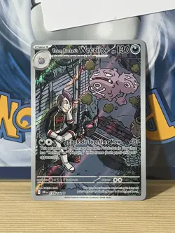 Team Rocket's Weezing 199/182 Destined Rivals Illustration Rare Pokemon TCG - Image 1