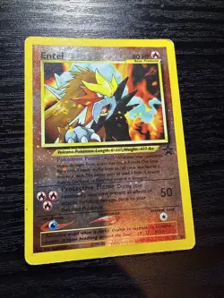 Pokemon TCG Entei Wizards Black Star Promos 34 Reverse Holo Promo DAMAGED - Image 1