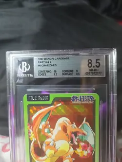 Pokemon 1997 Bandai Carddass #6 Charizard Part 3 And 4 BGS 8.5 - Image 2