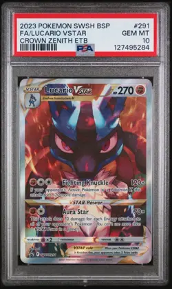 Lucario VSTAR SWSH291 PSA 10 Pokemon TCG - Image 1